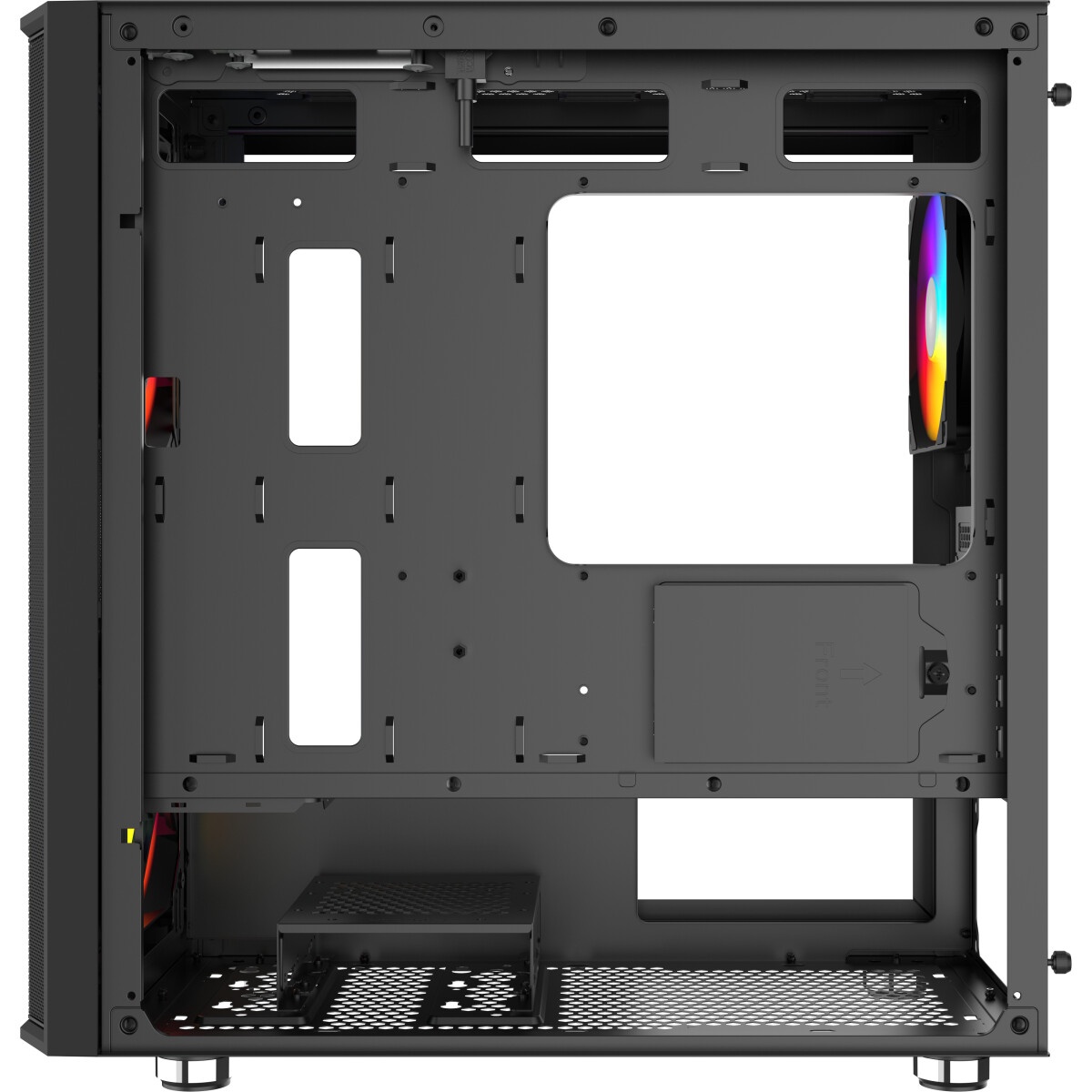 Корпус ПК без блока питания/ Case SAMA S30 Black, Midi-Tower, TG, 2x140mm + 1x120mm ARGB, 1xUSB 3.0