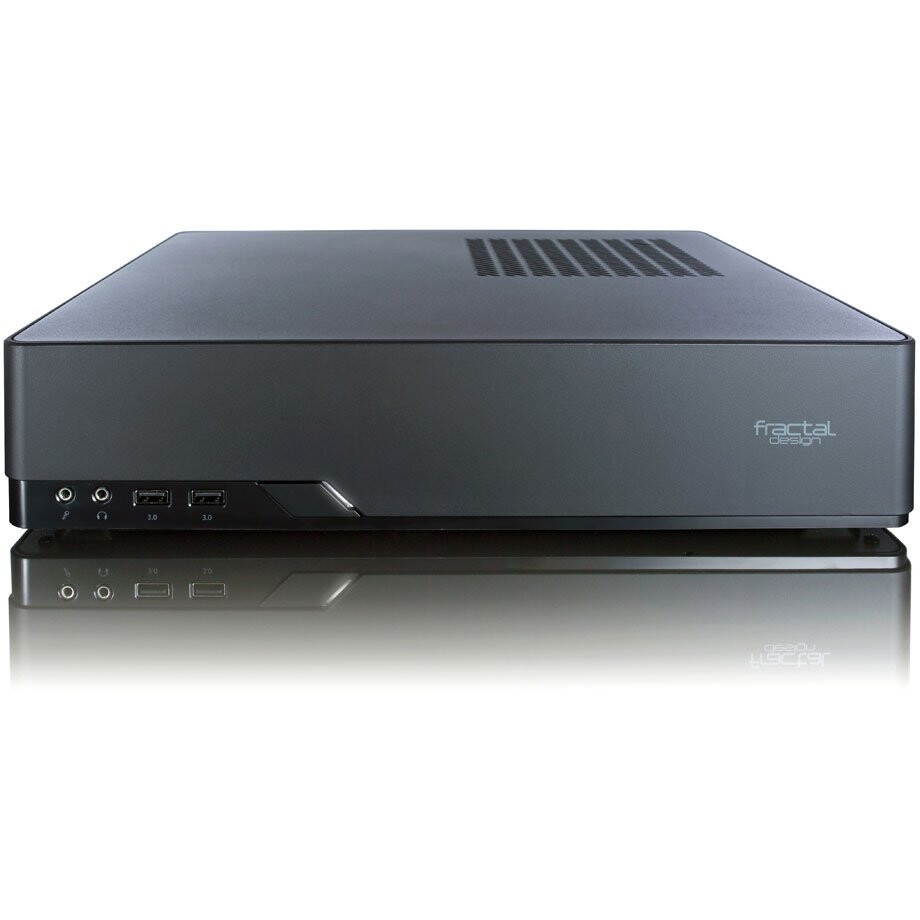 Корпус Fractal Design Node 202 черный w/o PSU miniITX 2x120mm 2xUSB3.0 audio bott PSU