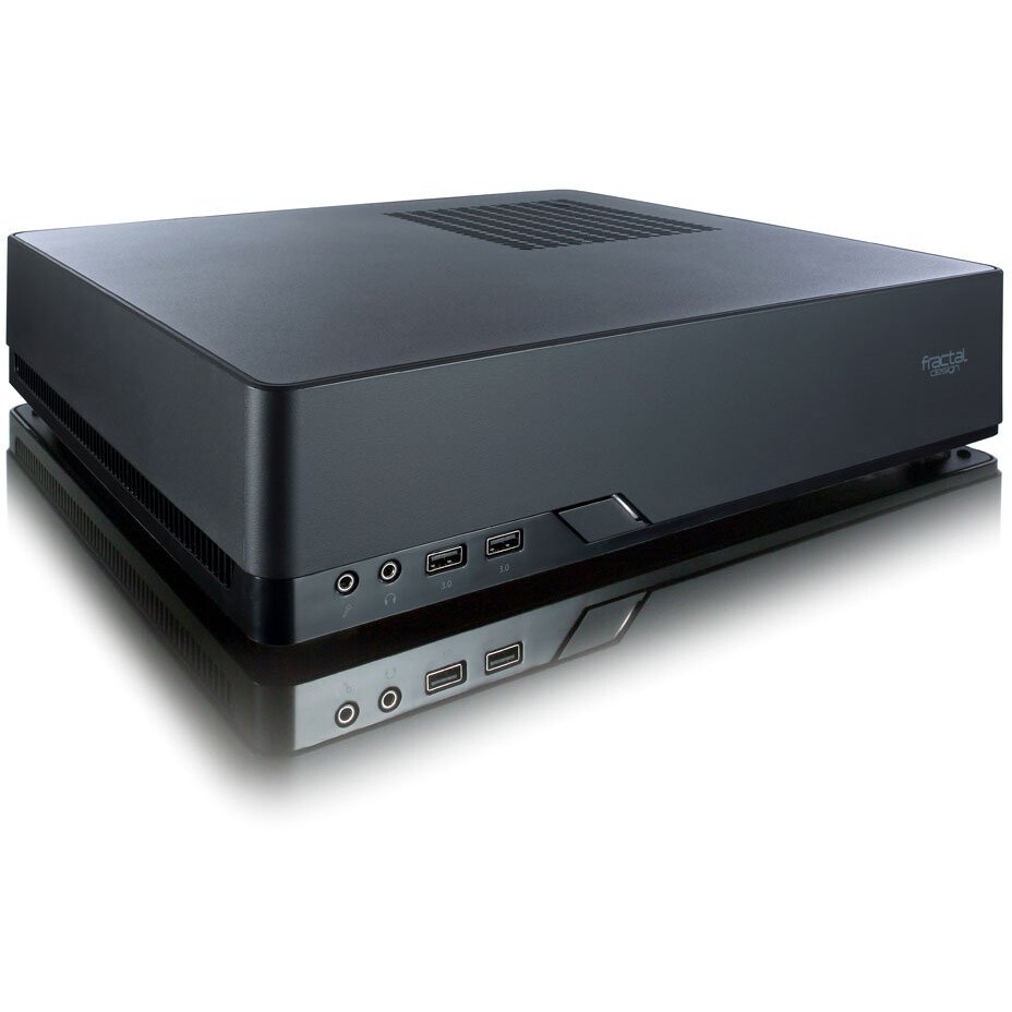 Корпус Fractal Design Node 202 черный w/o PSU miniITX 2x120mm 2xUSB3.0 audio bott PSU