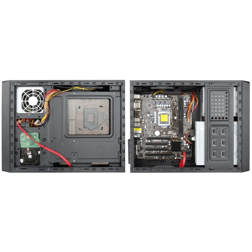 Корпус Fractal Design Node 202 черный w/o PSU miniITX 2x120mm 2xUSB3.0 audio bott PSU
