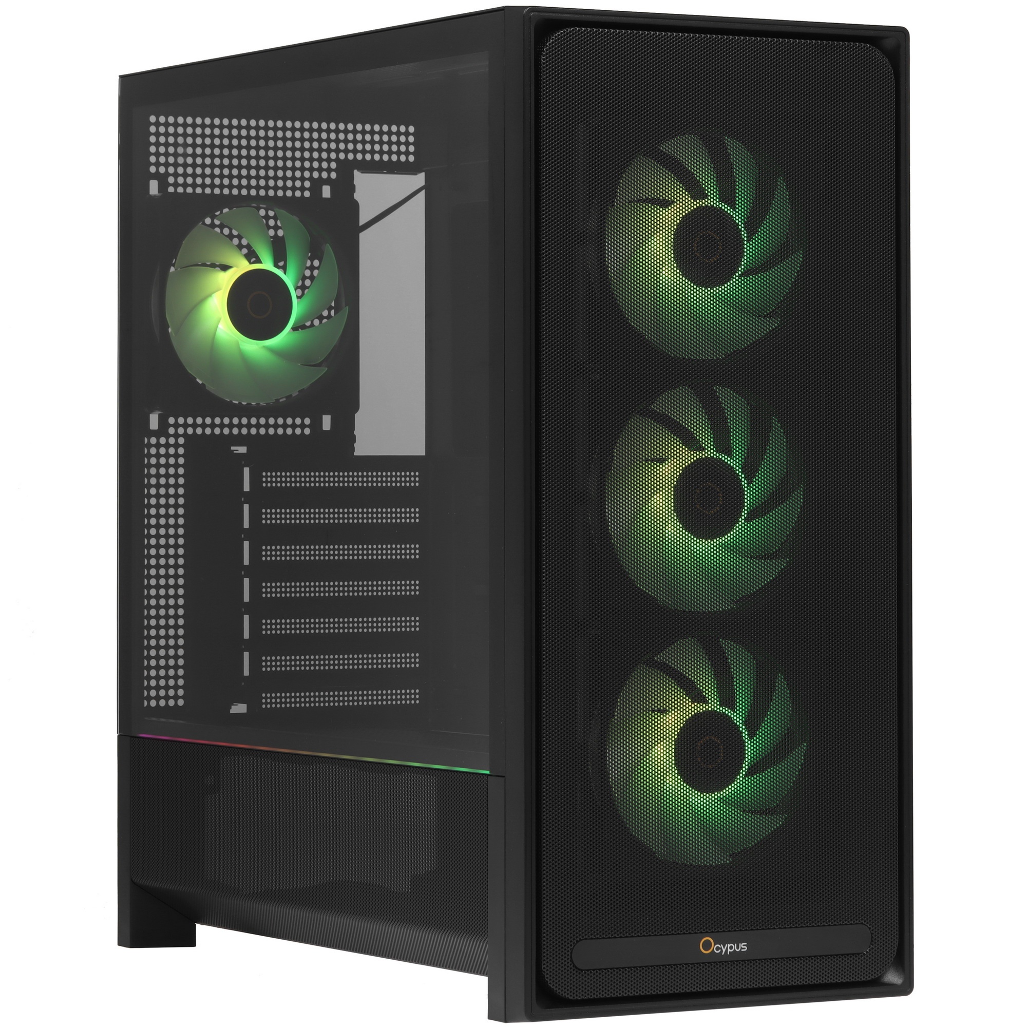 Компьютерный корпус Ocypus Delta C70 BK ARGB EATX/ win/ black/ 4 ARGB fans/ no PSU/ Tempered Glass
