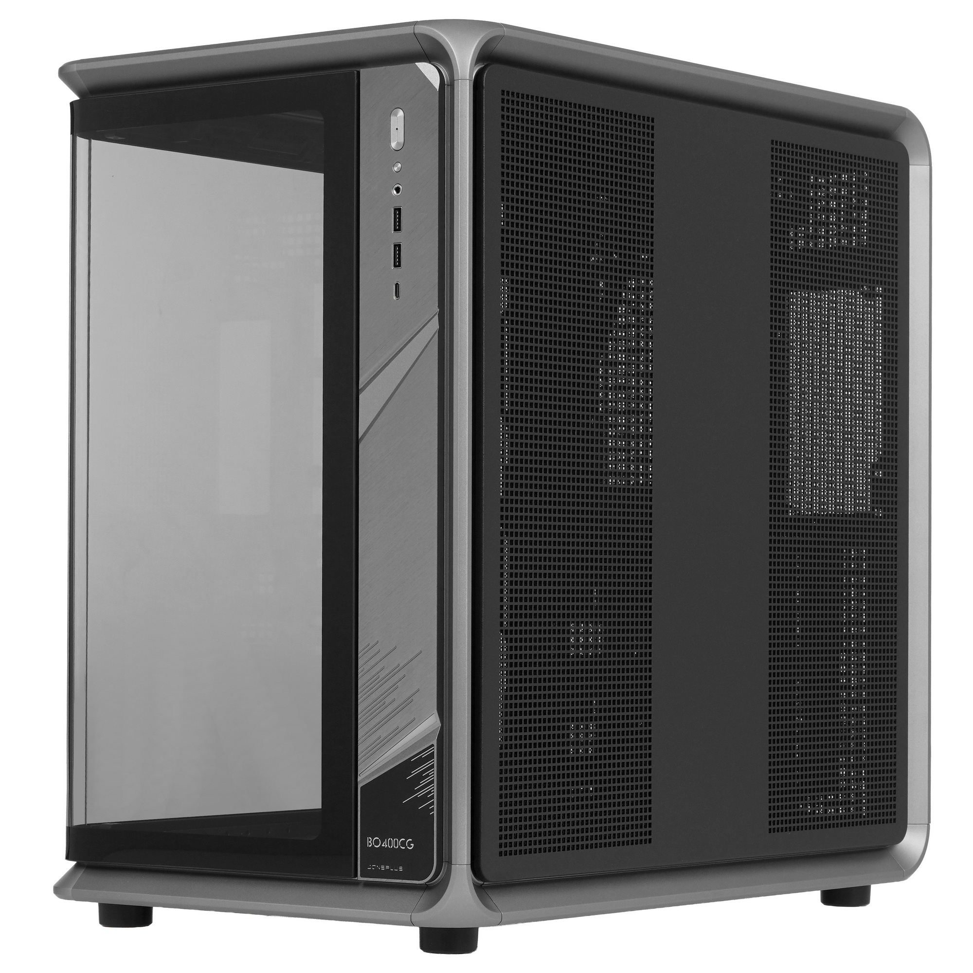 Корпус без блока питания Case JONSBO BO400CG, Midi-Tower, TG, no fan, 2xUSB-A 3.0 + 1xUSB-C 3.2, ATX