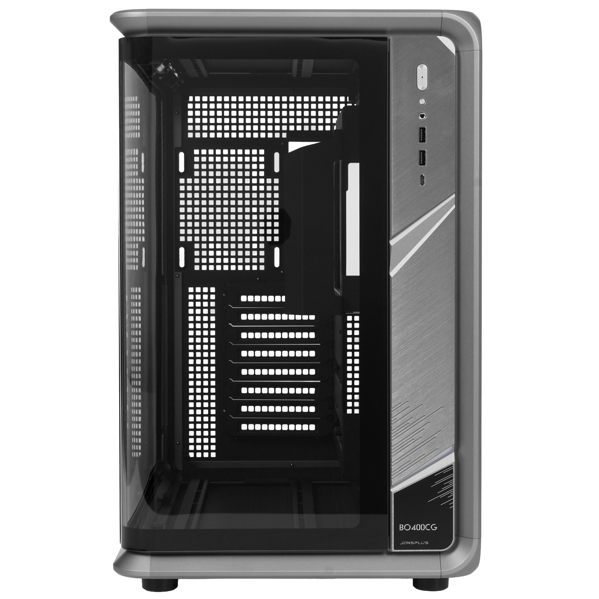 Корпус без блока питания Case JONSBO BO400CG, Midi-Tower, TG, no fan, 2xUSB-A 3.0 + 1xUSB-C 3.2, ATX