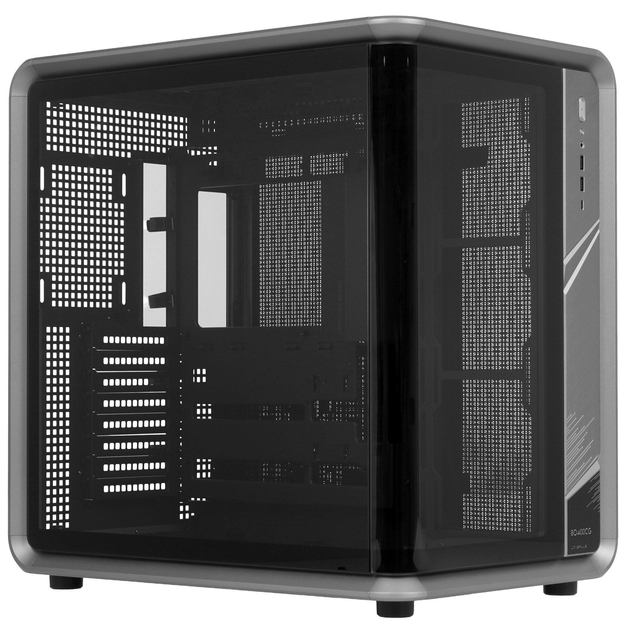 Корпус без блока питания Case JONSBO BO400CG, Midi-Tower, TG, no fan, 2xUSB-A 3.0 + 1xUSB-C 3.2, ATX