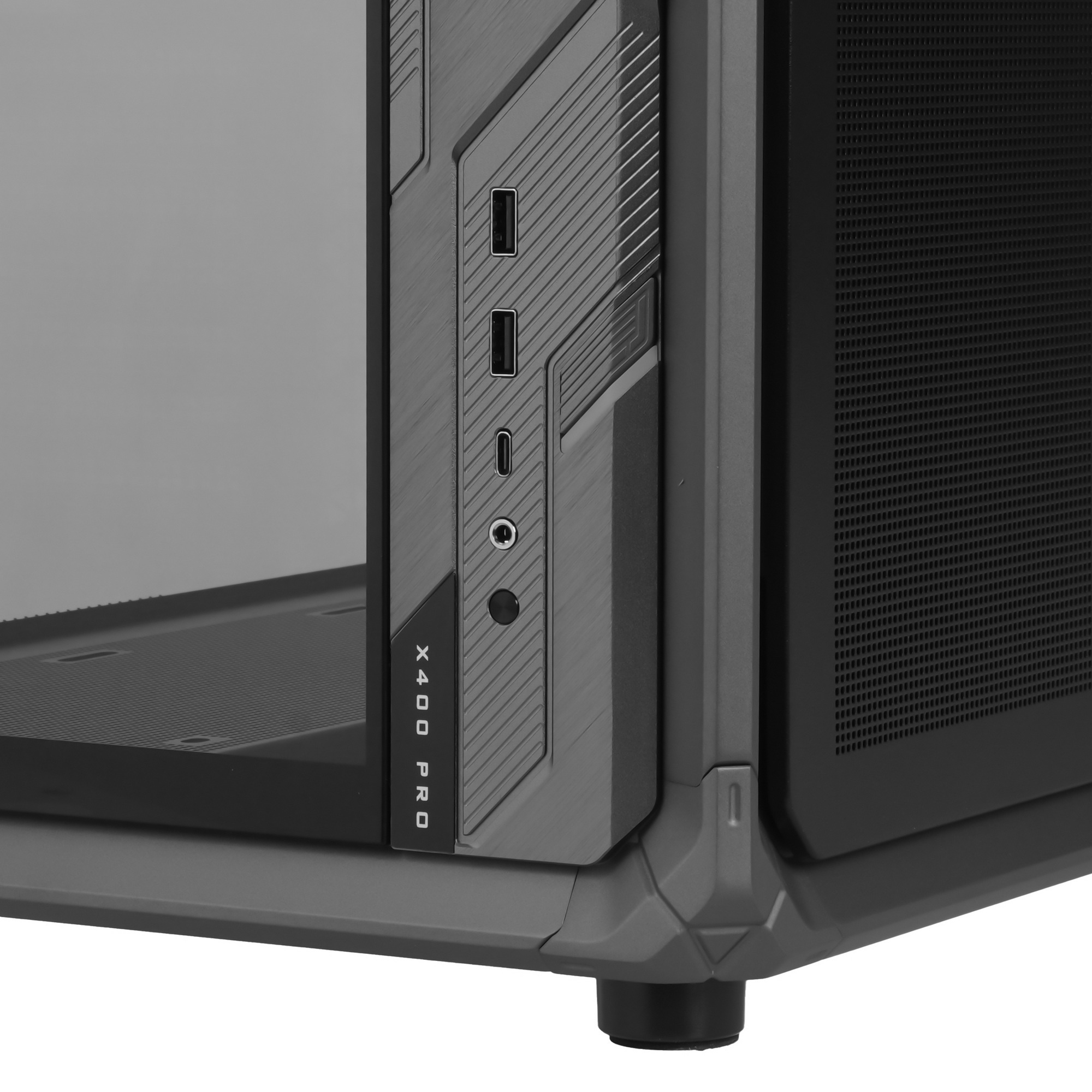 Корпус без блока питания Case JONSBO X400 Pro, Midi-Tower, TG, no fan, 2xUSB-A 3.0 + 1xUSB-C 3.2, AT