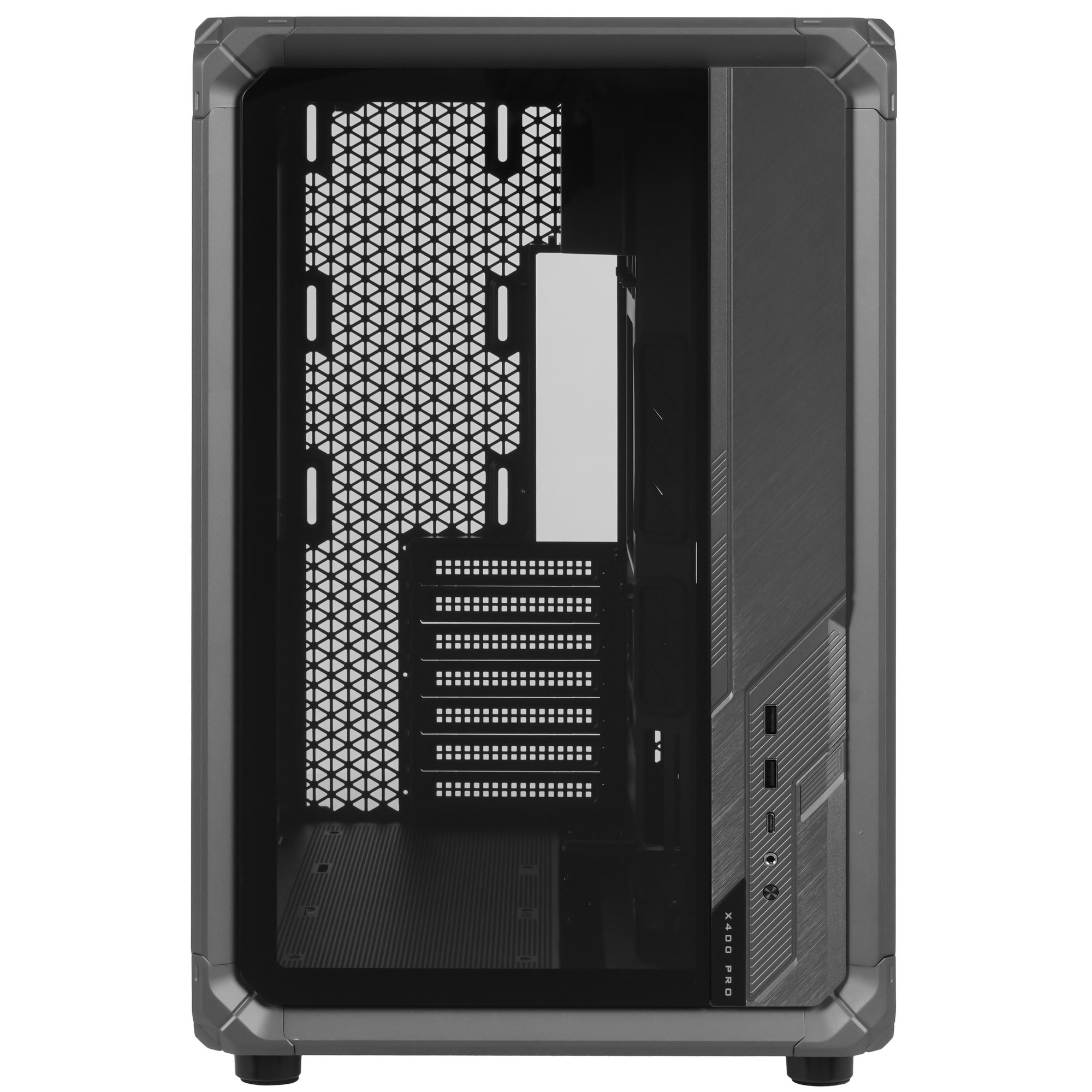 Корпус без блока питания Case JONSBO X400 Pro, Midi-Tower, TG, no fan, 2xUSB-A 3.0 + 1xUSB-C 3.2, AT