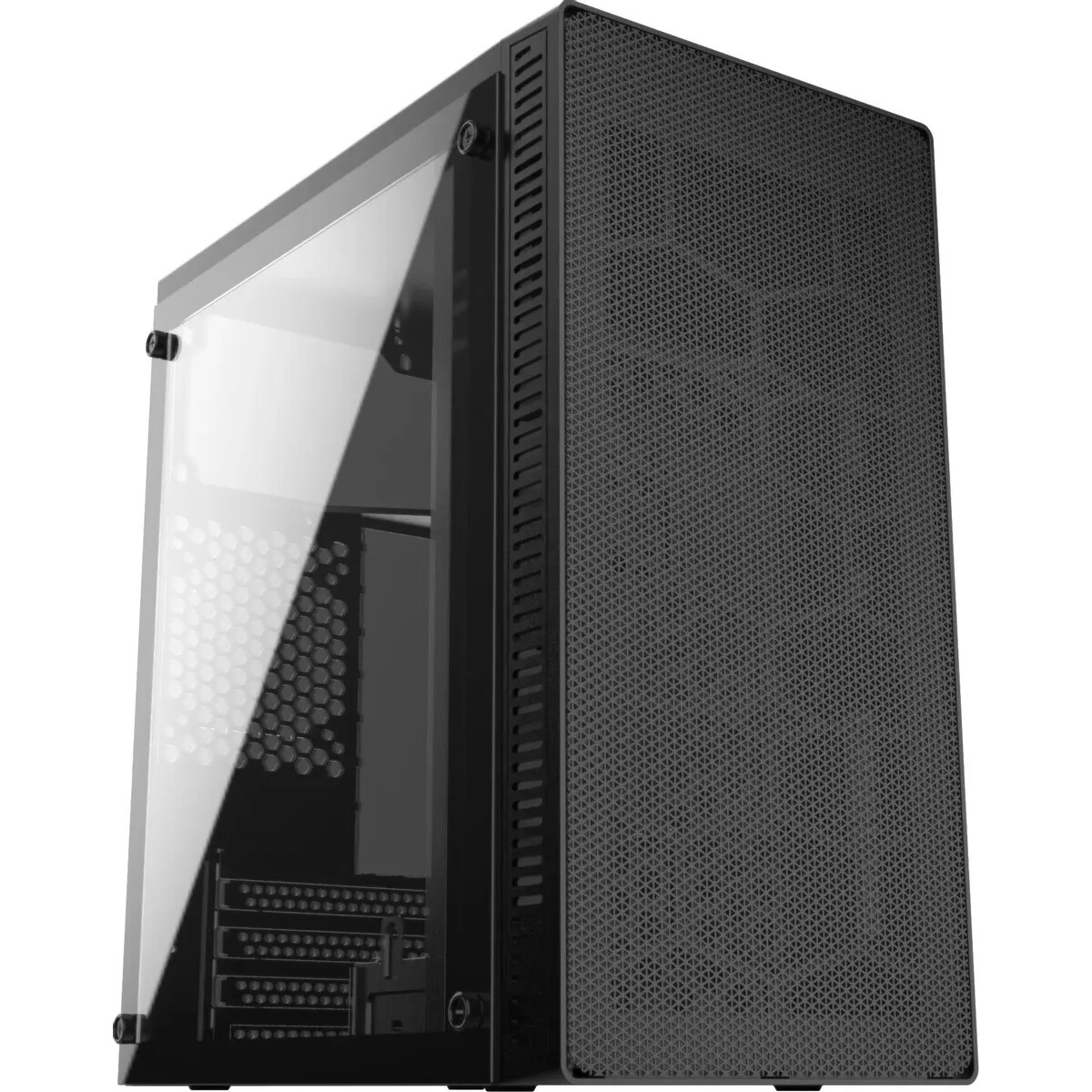 Корпус без блока питания Foxline FL-728TG, mATX, TG, 1xUSB3.0+1xUSB2.0+1xType-C(USB2.0)+1xARGB strip