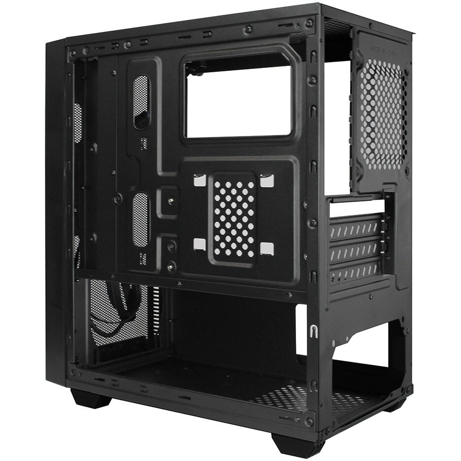 Корпус без блока питания Foxline FL-728TG, mATX, TG, 1xUSB3.0+1xUSB2.0+1xType-C(USB2.0)+1xARGB strip