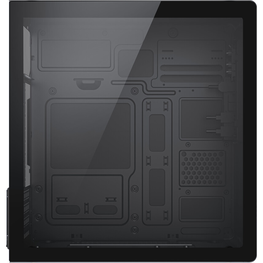 Корпус без блока питания Foxline FL-728TG, mATX, TG, 1xUSB3.0+1xUSB2.0+1xType-C(USB2.0)+1xARGB strip