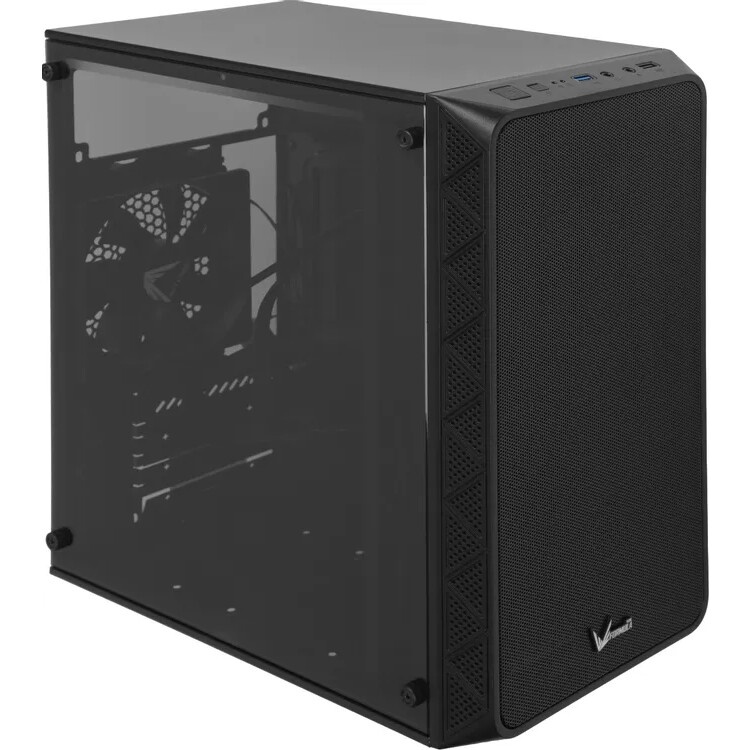 Корпус без блока питания Foxline FL-728TG, mATX, TG, 1xUSB3.0+1xUSB2.0+1xType-C(USB2.0)+1xARGB strip