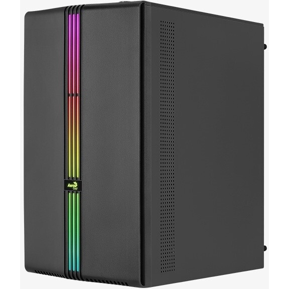 Корпус без блока питания Foxline FL-728TG, mATX, TG, 1xUSB3.0+1xUSB2.0+1xType-C(USB2.0)+1xARGB strip