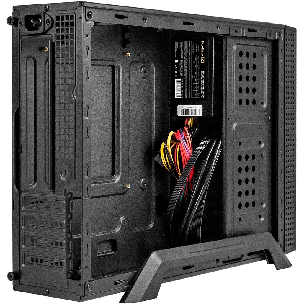 Корпус с блоком питания 400Вт Foxline mATX Desktop 400W FL-418 mATX case, black, w/PSU SFX 400W, w/2