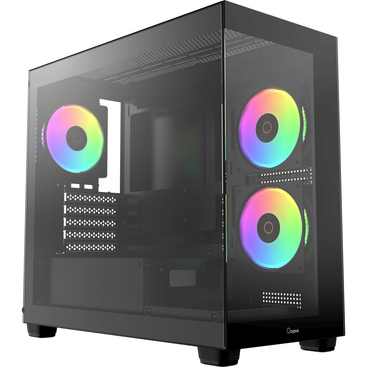 Корпус ПК без блока питания Case Ocypus Gamma C52 BK ARGB, Mini-Tower, TG, 3x120mm ARGB, 1xUSB-A 3.0