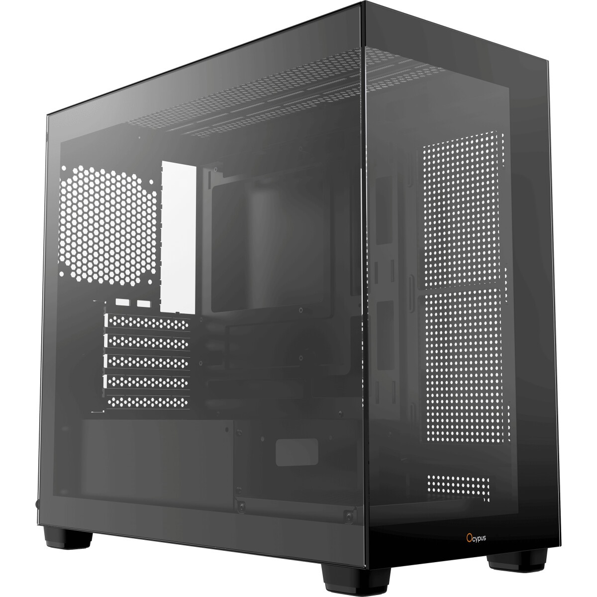 Корпус ПК без блока питания Case Ocypus Gamma C52 BK, Mini-Tower, TG, no fans, 1xUSB-A 3.0 + 2xUSB 2