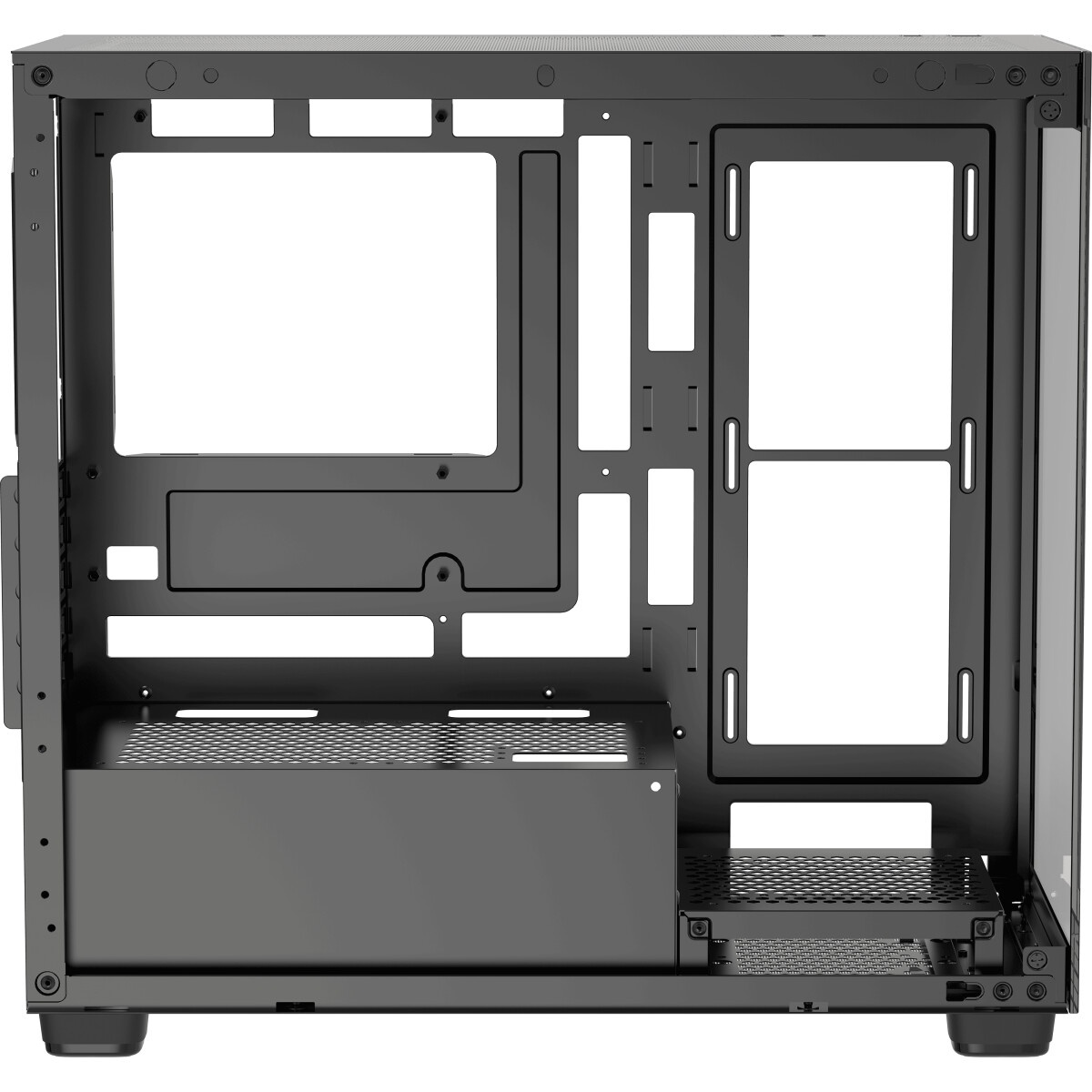 Корпус ПК без блока питания Case Ocypus Gamma C52 BK, Mini-Tower, TG, no fans, 1xUSB-A 3.0 + 2xUSB 2