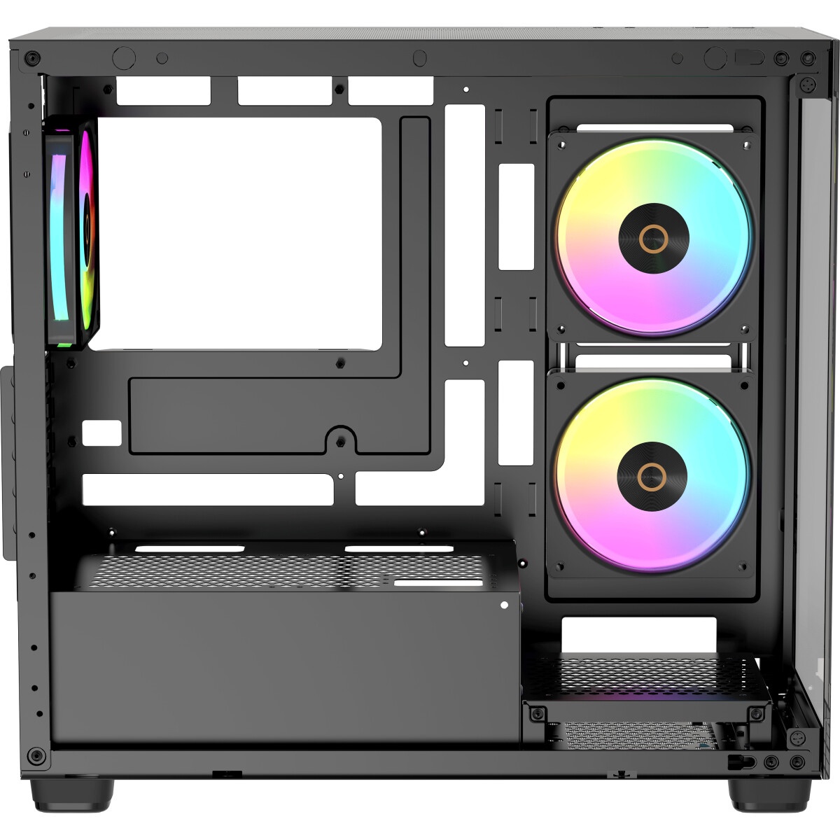 Корпус ПК без блока питания Case Ocypus Gamma C52 BK, Mini-Tower, TG, no fans, 1xUSB-A 3.0 + 2xUSB 2