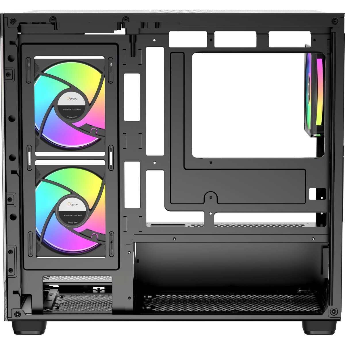 Корпус ПК без блока питания Case Ocypus Gamma C52 BK, Mini-Tower, TG, no fans, 1xUSB-A 3.0 + 2xUSB 2