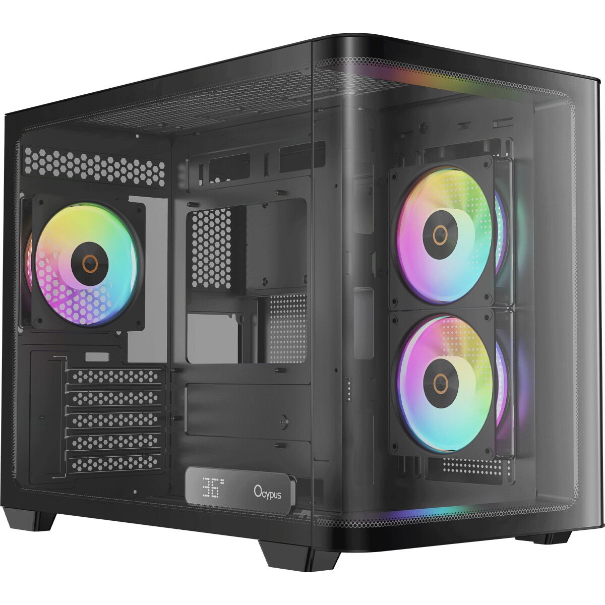 Корпус ПК без блока питания Case Ocypus Gamma C52 BK, Mini-Tower, TG, no fans, 1xUSB-A 3.0 + 2xUSB 2