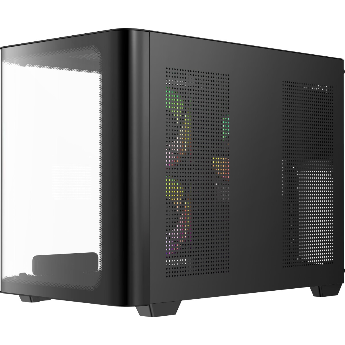 Корпус ПК без блока питания Case Ocypus Gamma C52 BK, Mini-Tower, TG, no fans, 1xUSB-A 3.0 + 2xUSB 2