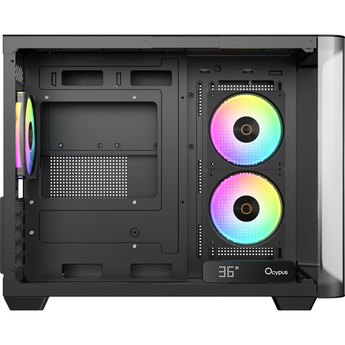 Корпус ПК без блока питания Case Ocypus Gamma C52 BK, Mini-Tower, TG, no fans, 1xUSB-A 3.0 + 2xUSB 2