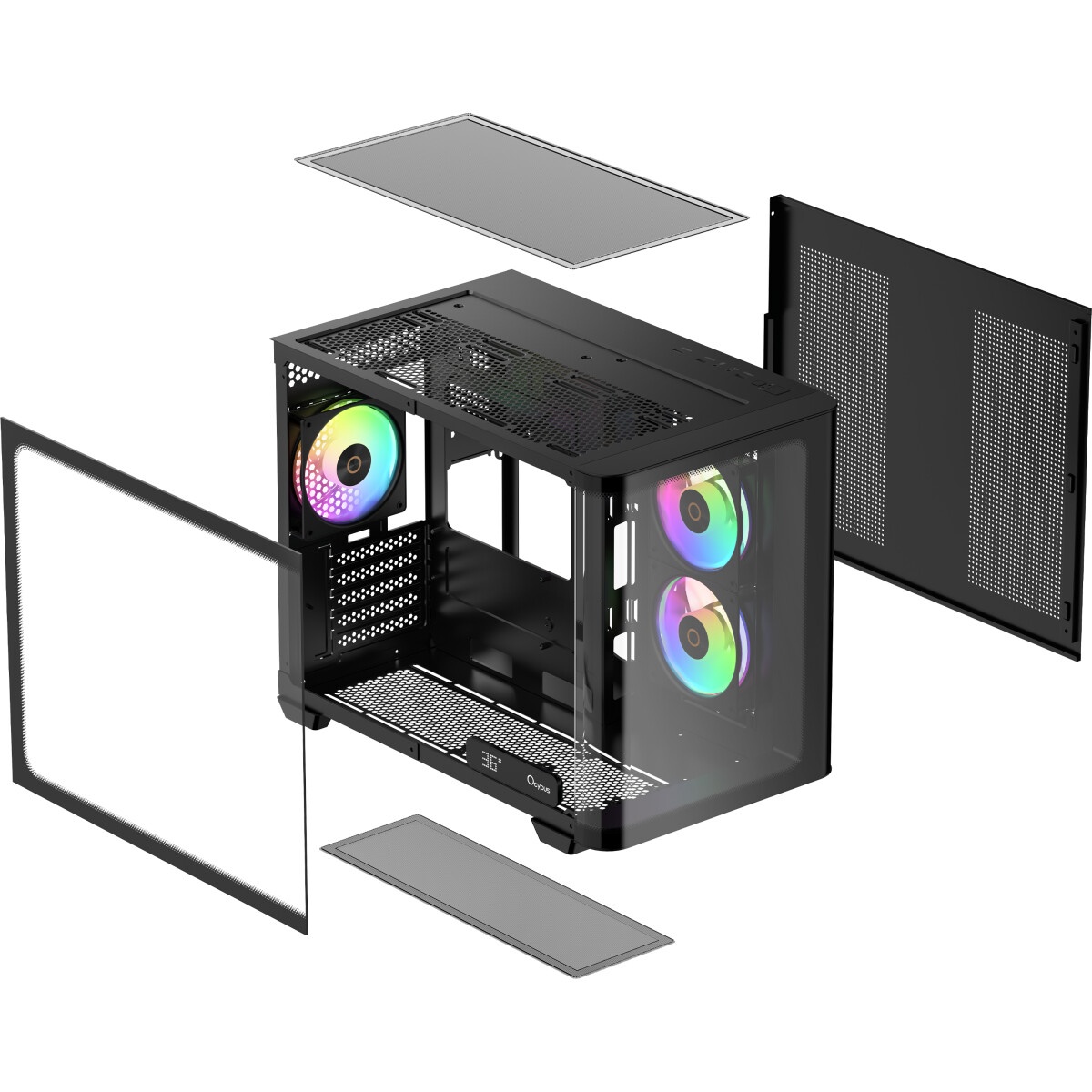 Корпус ПК без блока питания Case Ocypus Gamma C52 BK, Mini-Tower, TG, no fans, 1xUSB-A 3.0 + 2xUSB 2