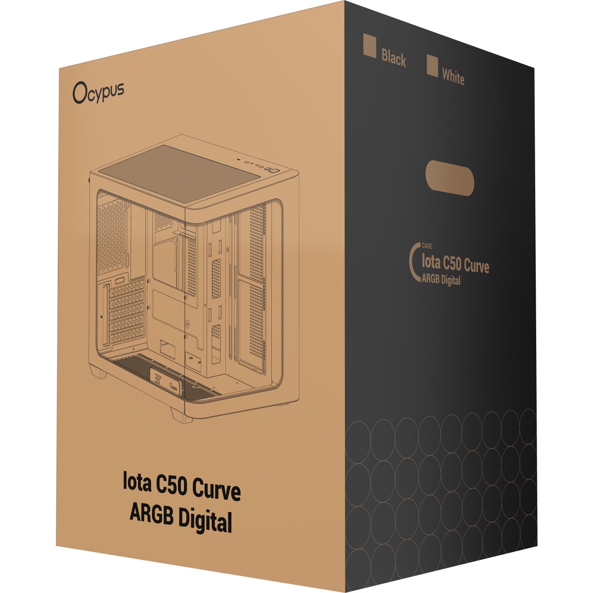Корпус ПК без блока питания Case Ocypus Gamma C52 BK, Mini-Tower, TG, no fans, 1xUSB-A 3.0 + 2xUSB 2