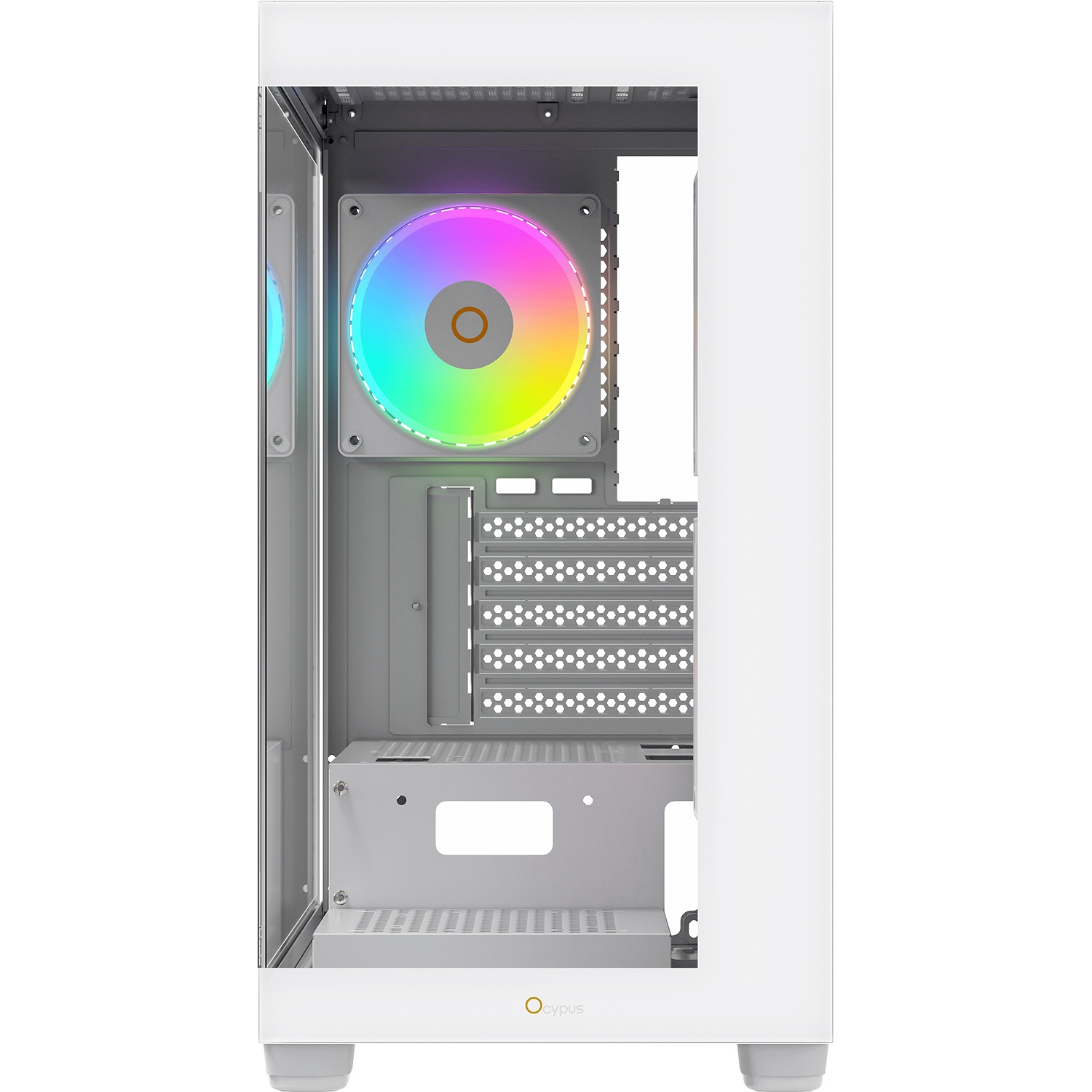 Корпус ПК без блока питания Case Ocypus Gamma C52 WH ARGB, Mini-Tower, TG, 3x120mm ARGB, 1xUSB-A 3.0