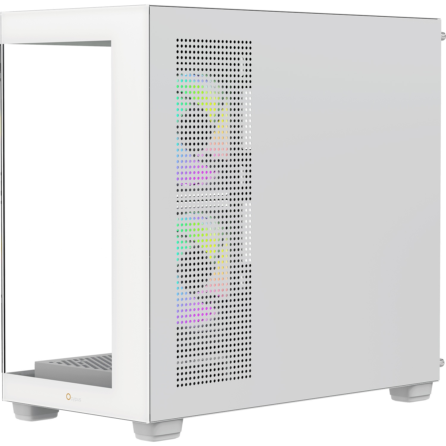 Корпус ПК без блока питания Case Ocypus Gamma C52 WH ARGB, Mini-Tower, TG, 3x120mm ARGB, 1xUSB-A 3.0