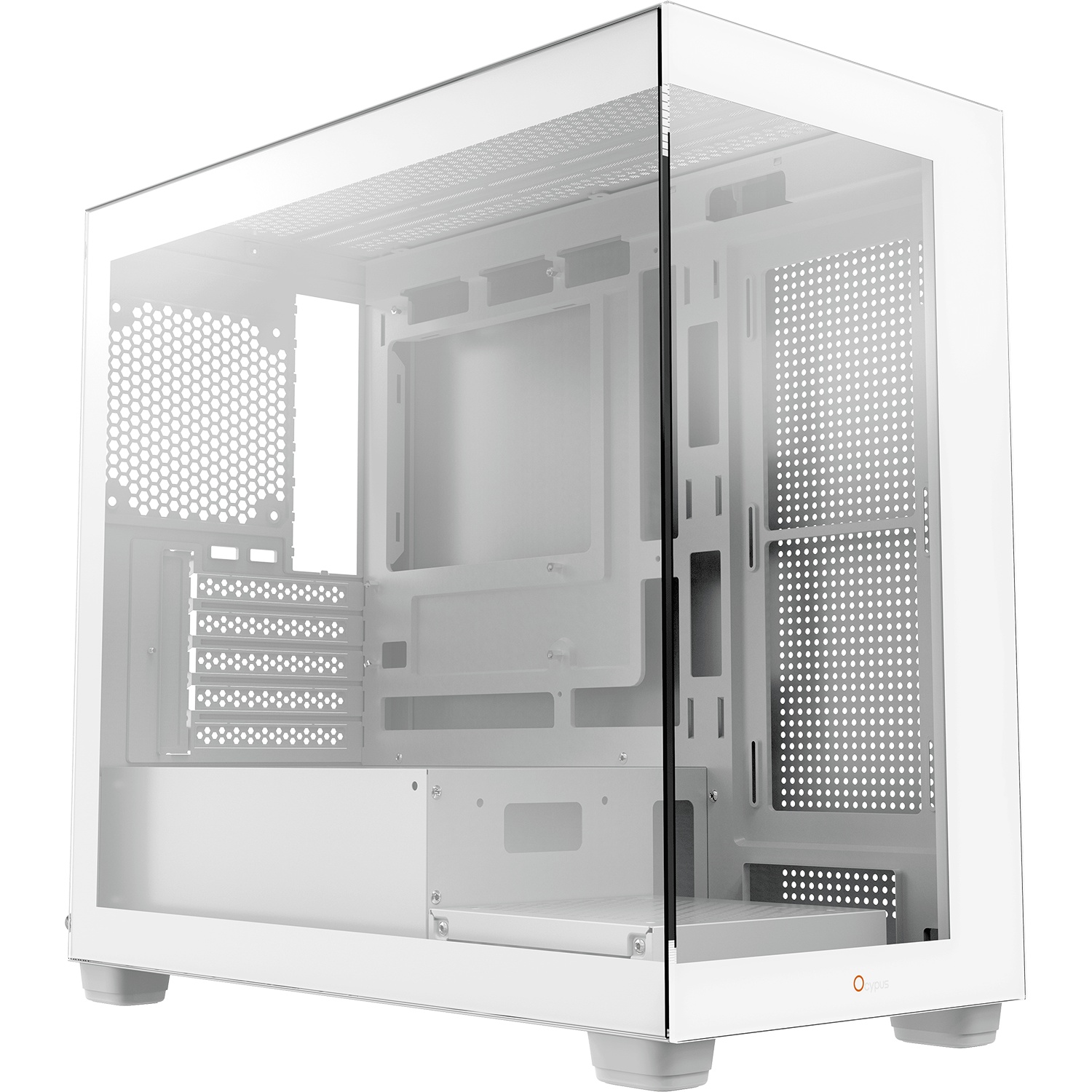 Корпус ПК без блока питания Case Ocypus Gamma C52 WH, Mini-Tower, TG, no fans, 1xUSB-A 3.0 + 2xUSB 2