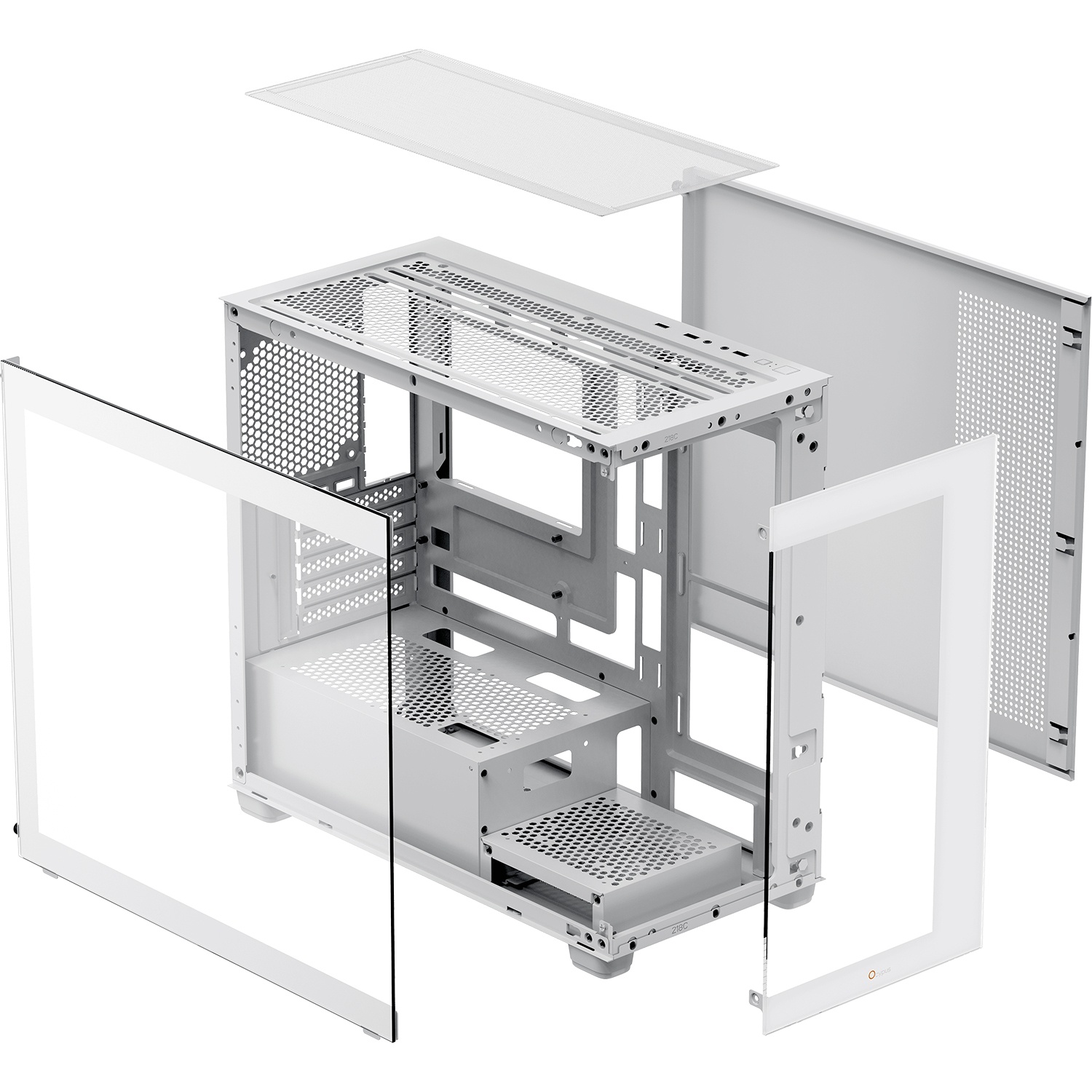 Корпус ПК без блока питания Case Ocypus Gamma C52 WH, Mini-Tower, TG, no fans, 1xUSB-A 3.0 + 2xUSB 2
