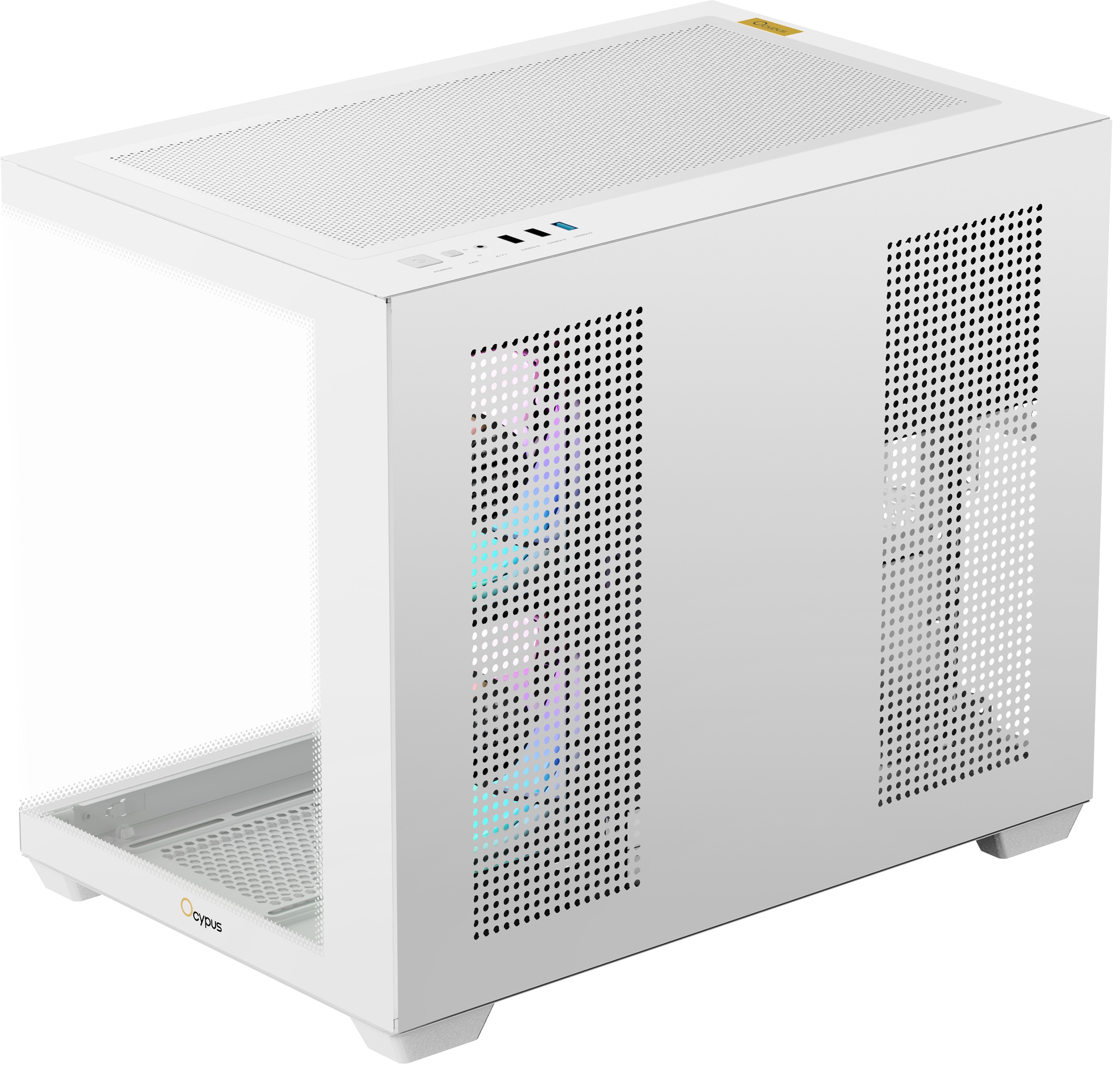 Корпус ПК без блока питания Case Ocypus Gamma C54 WH ARGB, Midi-Tower, TG, 3x120mm ARGB, 1xUSB-A 3.0
