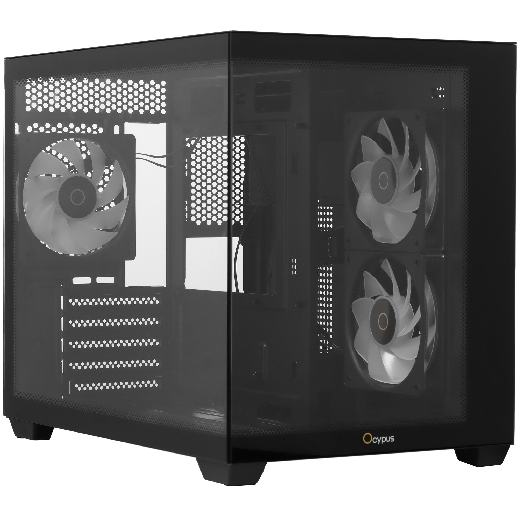 Корпус ПК без блока питания Case Ocypus Gamma C54 BK ARGB, Midi-Tower, TG, 3x120mm ARGB, 1xUSB-A 3.0