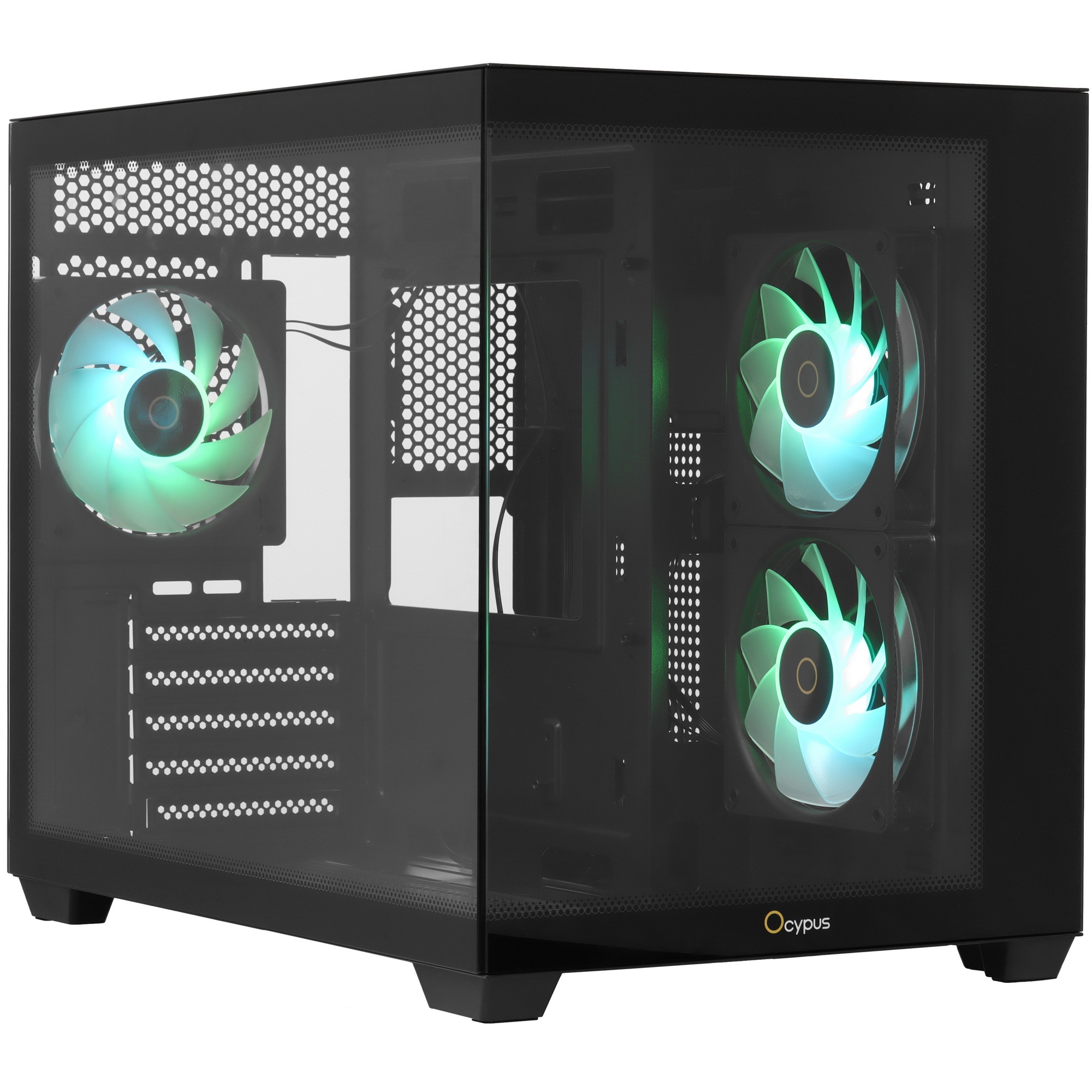 Корпус ПК без блока питания Case Ocypus Gamma C54 BK ARGB, Midi-Tower, TG, 3x120mm ARGB, 1xUSB-A 3.0