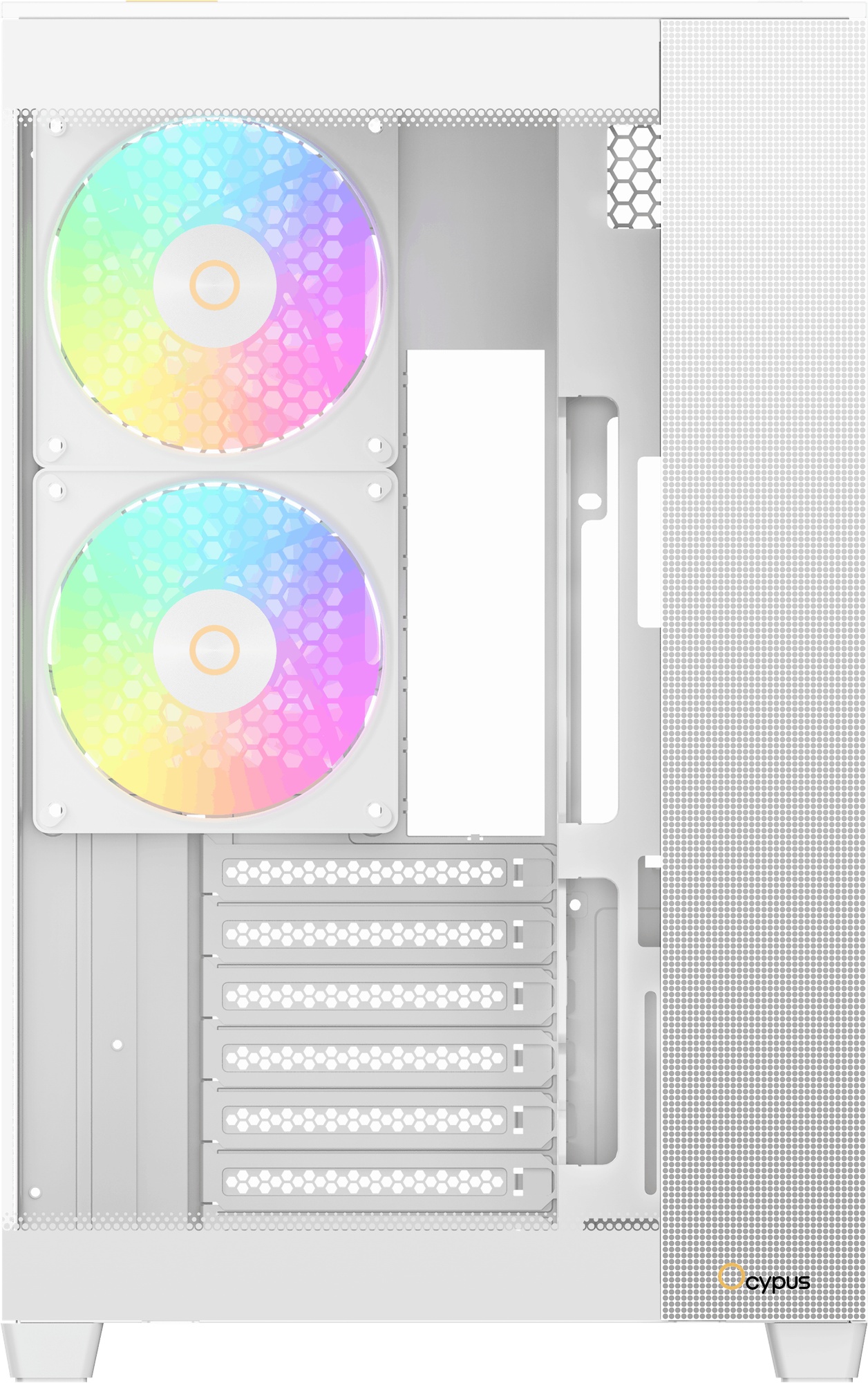Корпус ПК без блока питания Case Ocypus Delta C74 WH ARGB, Midi-Tower, TG, 2x120mm ARGB, 2xUSB-A 3.0