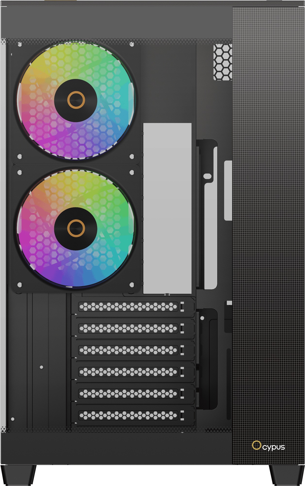 Корпус ПК без блока питания Case Ocypus Delta C74 BK ARGB, Midi-Tower, TG, 2x120mm ARGB, 2xUSB-A 3.0