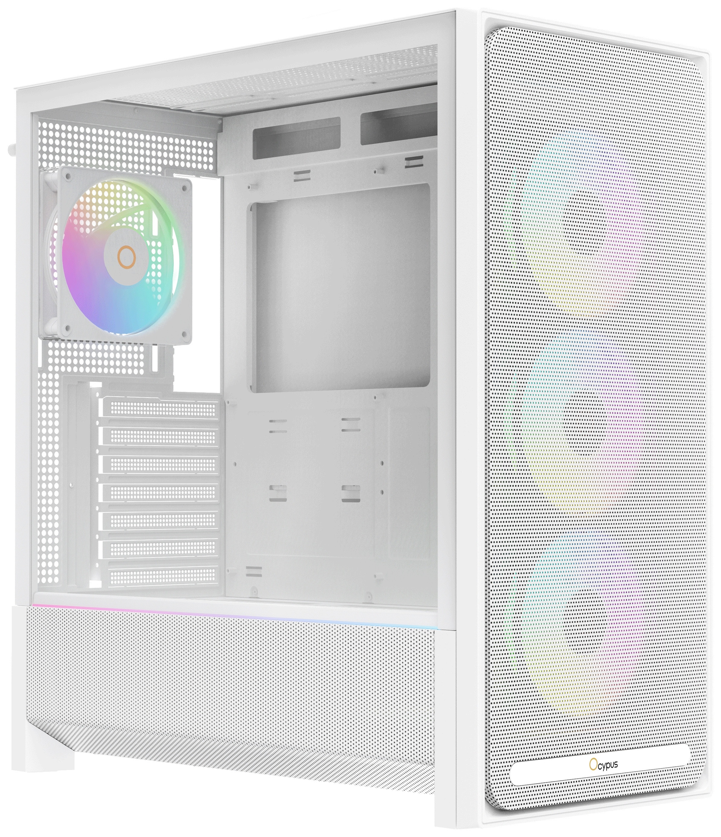 Компьютерный корпус Ocypus Delta C70 WH ARGB EATX / win / white / 4 ARGB fans / no PSU / Tempered Gl
