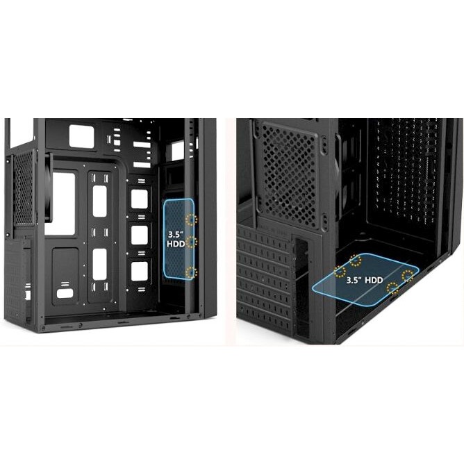 Корпус BA831BK w/o PSU U3.0*2+A(HD) Mid-ATX [6131892]