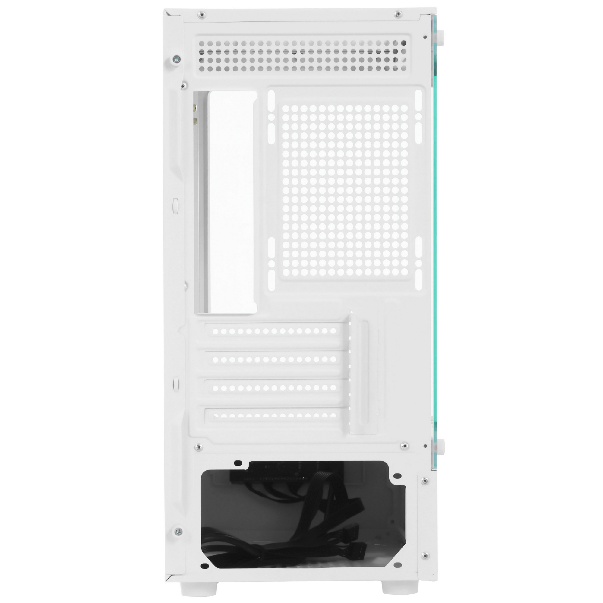 Корпус Ginzzu CL480 mATX передняя панель Стекло Белый