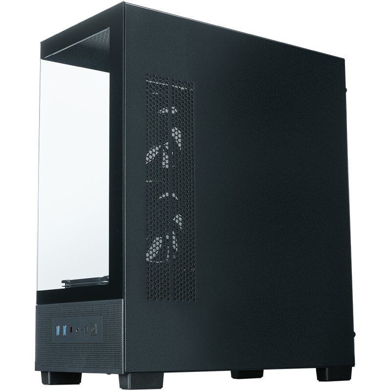 Компьютерный корпус XASTRA Q500M 3ARGB-FG-C10-UC Black mATX/Aquarium/Screewless/ 3x120mm ARGB PWM FG