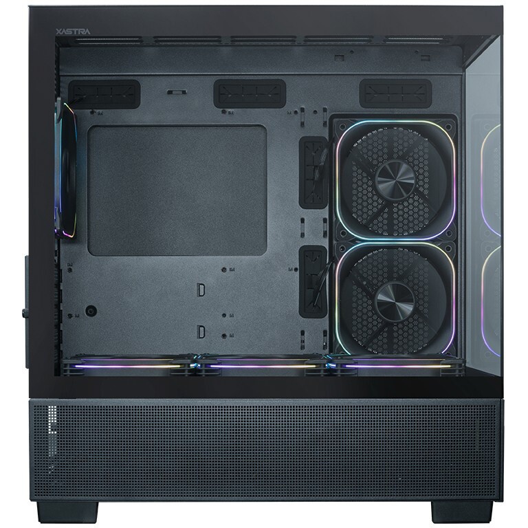 Компьютерный корпус XASTRA Q500M 3ARGB-FG-C10-UC Black mATX/Aquarium/Screewless/ 3x120mm ARGB PWM FG