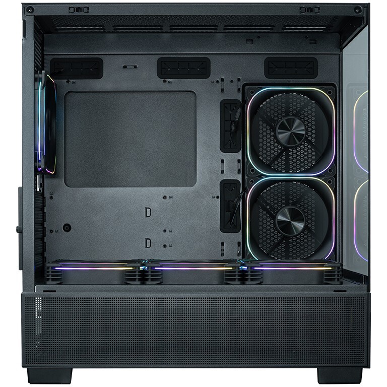 Компьютерный корпус XASTRA Q500M 3ARGB-FG-C10-UC Black mATX/Aquarium/Screewless/ 3x120mm ARGB PWM FG