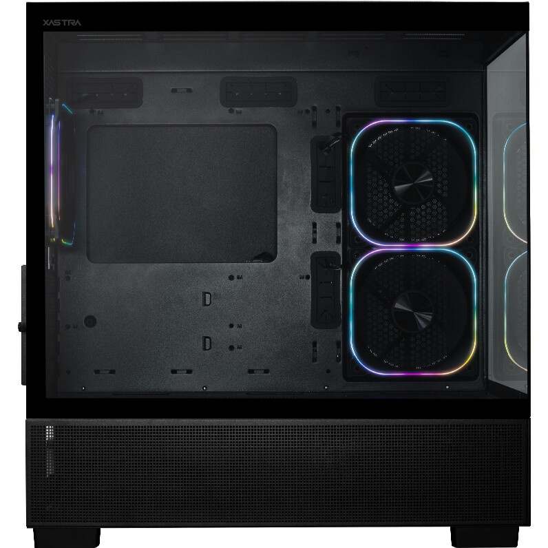 Компьютерный корпус XASTRA Q500M 3ARGB-FG-C10-UC Black mATX/Aquarium/Screewless/ 3x120mm ARGB PWM FG