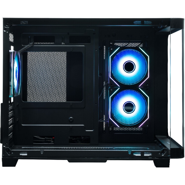 Компьютерный корпус XASTRA Q500M 3ARGB-FG-C10-UC Black mATX/Aquarium/Screewless/ 3x120mm ARGB PWM FG