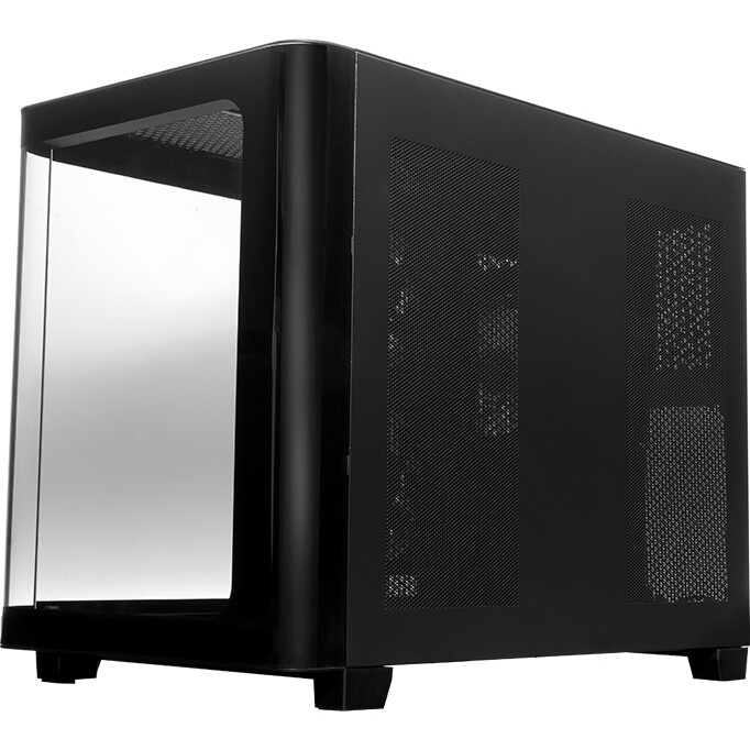 Компьютерный корпус XASTRA Q500M 3ARGB-FG-C10-UC Black mATX/Aquarium/Screewless/ 3x120mm ARGB PWM FG