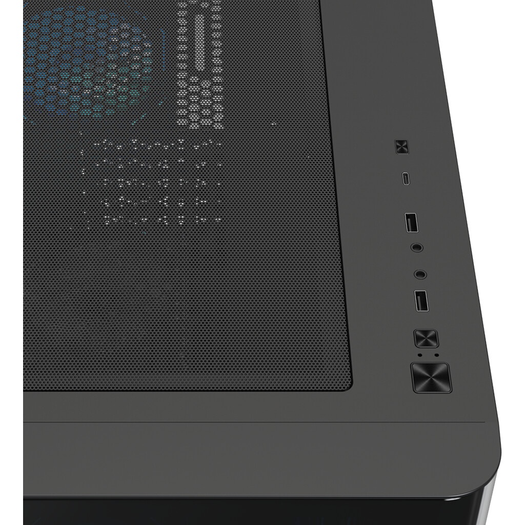 Компьютерный корпус XASTRA Q500M 3ARGB-FG-C10-UC Black mATX/Aquarium/Screewless/ 3x120mm ARGB PWM FG