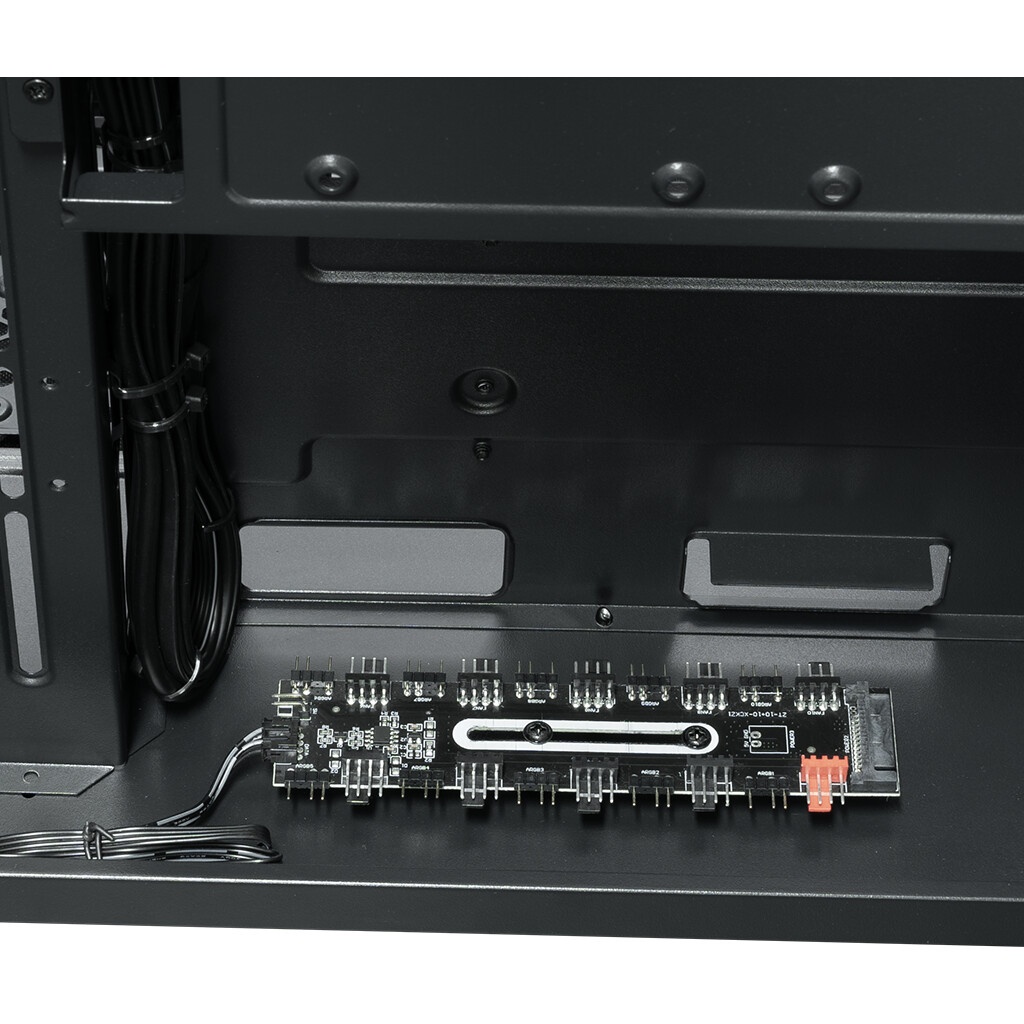 Компьютерный корпус XASTRA Q500M 3ARGB-FG-C10-UC Black mATX/Aquarium/Screewless/ 3x120mm ARGB PWM FG