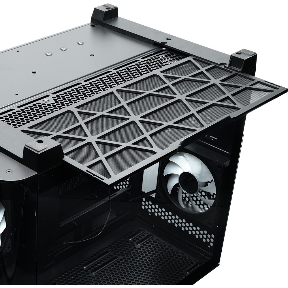 Компьютерный корпус XASTRA Q500M 3ARGB-FG-C10-UC Black mATX/Aquarium/Screewless/ 3x120mm ARGB PWM FG