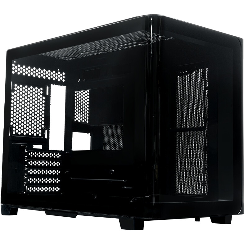 Компьютерный корпус XASTRA Q500M 3ARGB-FG-C10-UC Black mATX/Aquarium/Screewless/ 3x120mm ARGB PWM FG