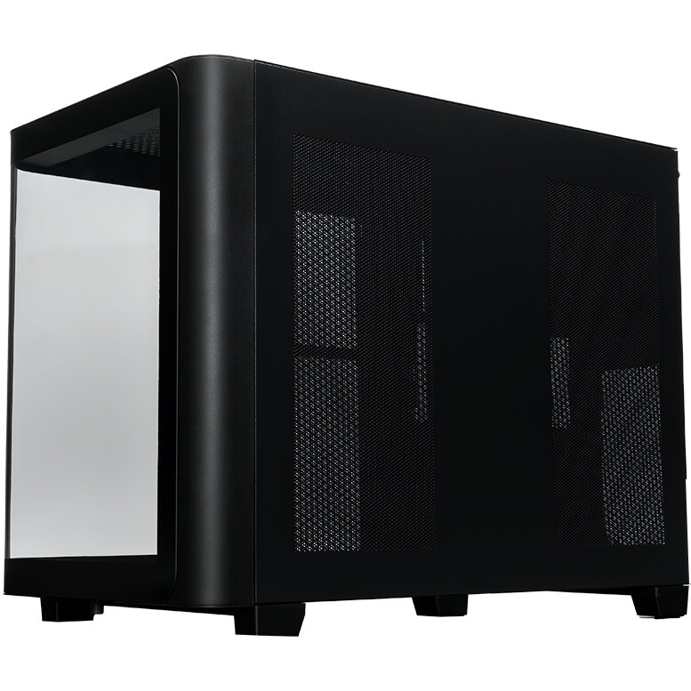 Компьютерный корпус XASTRA Q500M 3ARGB-FG-C10-UC Black mATX/Aquarium/Screewless/ 3x120mm ARGB PWM FG