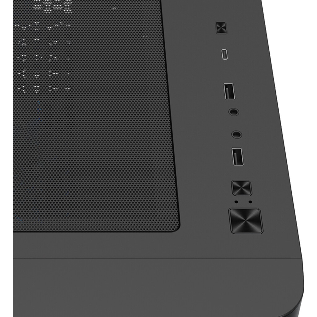 Компьютерный корпус XASTRA Q500M 3ARGB-FG-C10-UC Black mATX/Aquarium/Screewless/ 3x120mm ARGB PWM FG